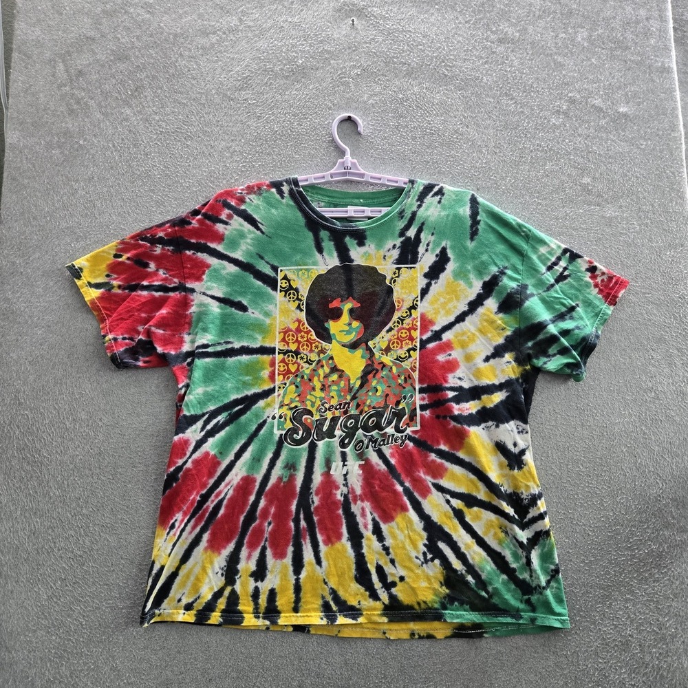 Sean Sugar O'Malley Men Shirt 3XL Green Tie Dye Short Sleeve Reebok UFC‎